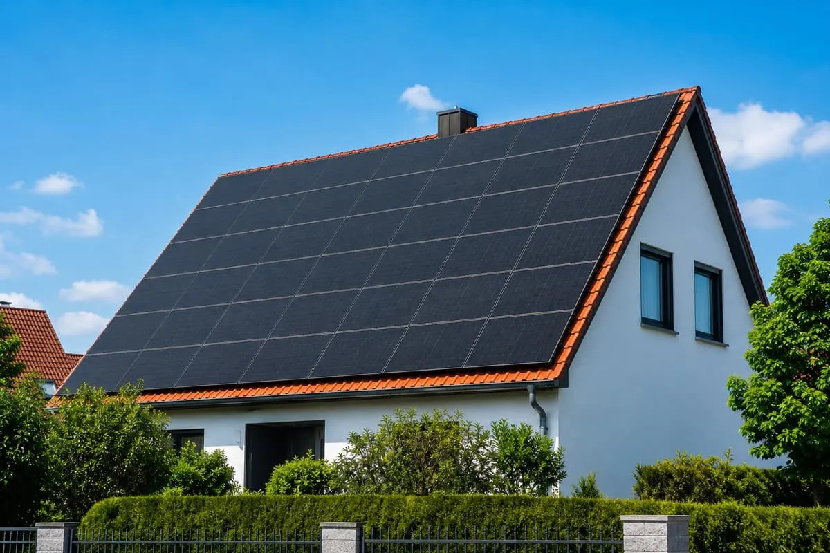 Dach mit PV-Anlage – nachher