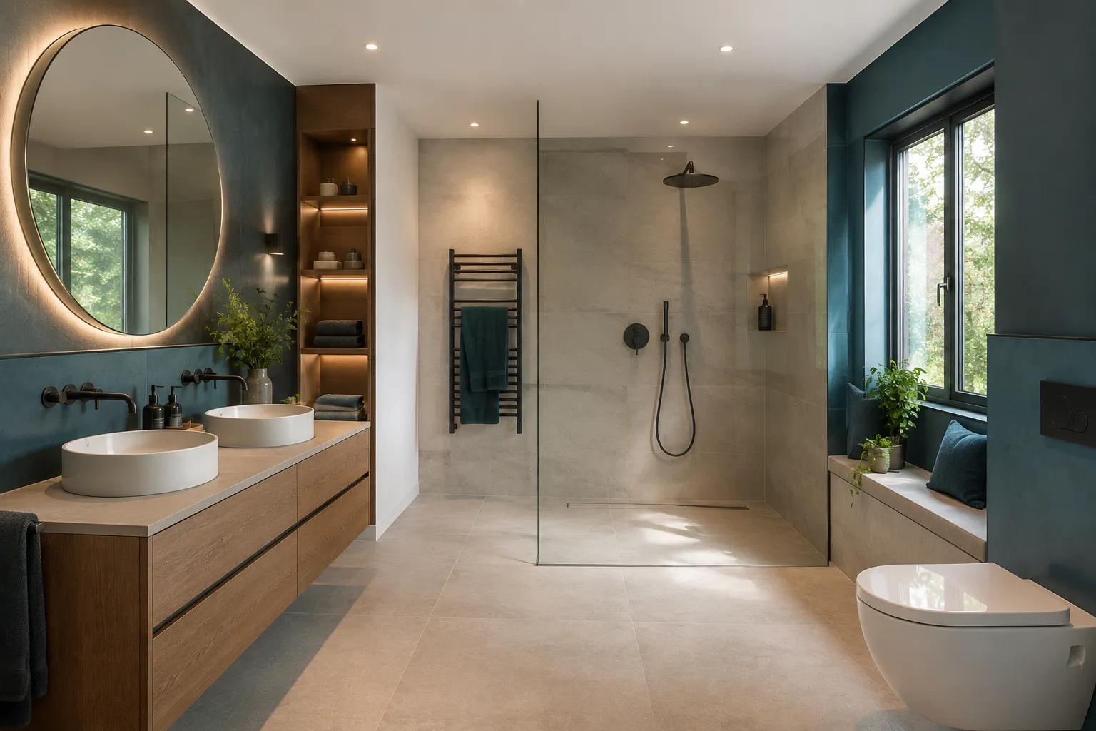 Modernes, frisch saniertes Badezimmer – Referenzprojekt